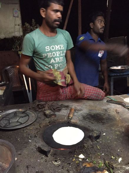 Mr. Anil is a cook at one of the dhaba in AP near Ichchapuram. He had lost one of his leg during his tenure in the army. All respect sir !